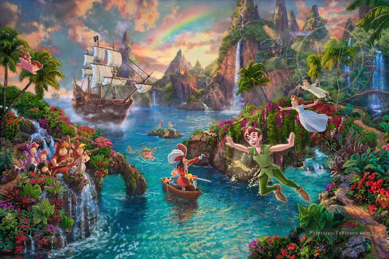 Disney Peter Pan Never Land TK Disney Peintures à l'huile